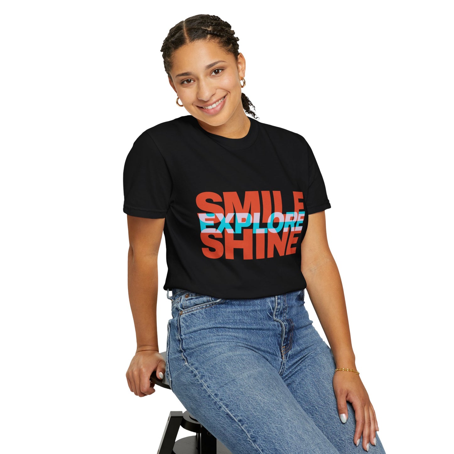 Smile Explore Shine (Relaxed fit Unisex T-shirt)