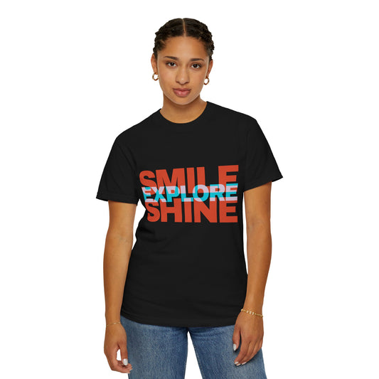 Smile Explore Shine (Relaxed fit Unisex T-shirt)